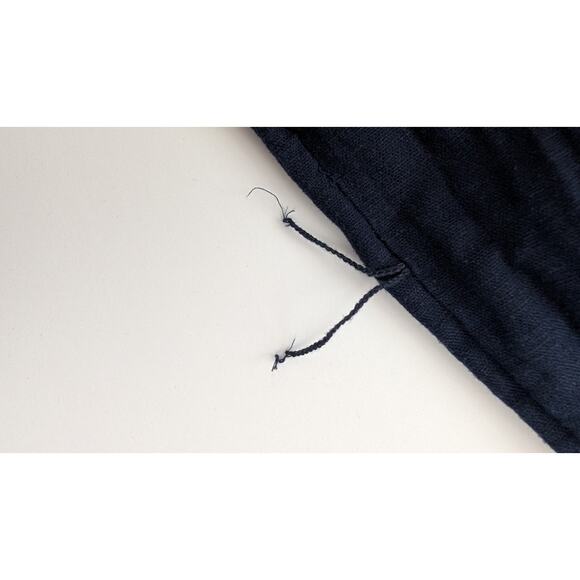 J. Crew Factory Linen-blend belted mini shirt-dress Womens Size Small Navy Blue - Picture 6 of 8